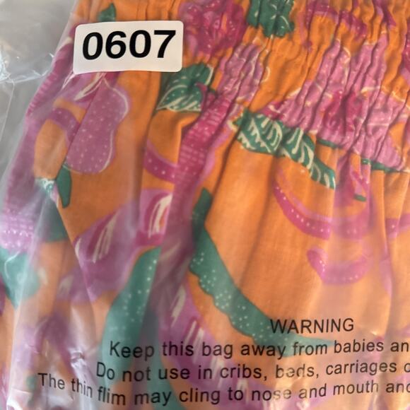 Derek Lam 10 Crosby Floral Midi Dress Orange Linen Cecelia Size 10 - Picture 10 of 10